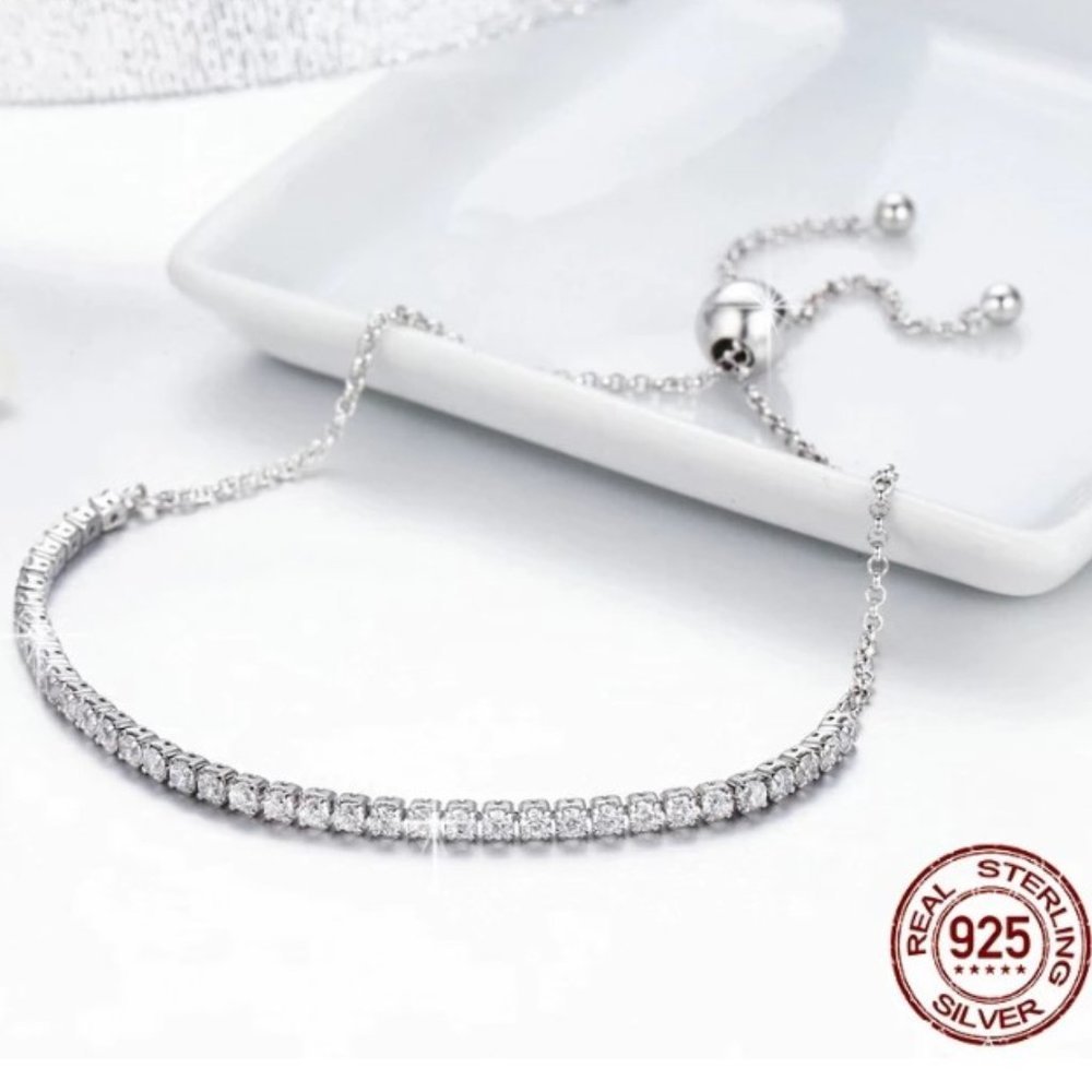 Classic Sterling Silver Tennis bracelet